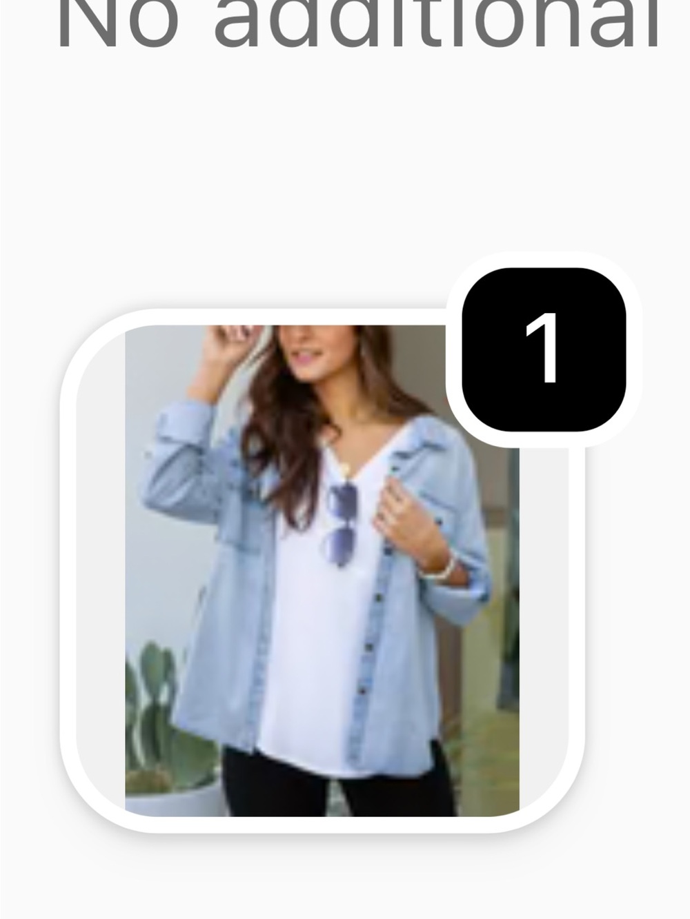 Grace & Lace Soft Blue Denim Top
